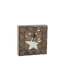 Stolové hodiny 16x16cm - Hnedá