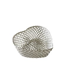 Dekorační košík srdce 21x20x9cm - Bílá 