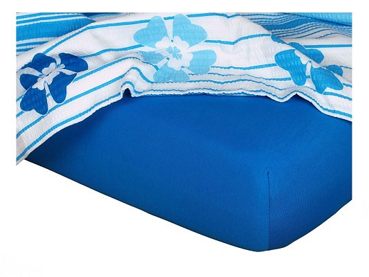 Prestieradlo jersey 160x200cm - Modrá