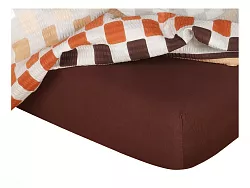 Prestieradlo jersey 160x200cm - Hnedá