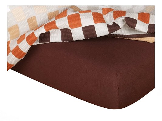 Prestieradlo jersey 160x200cm - Hnedá