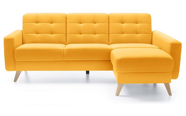 NAPPA rohová sedací souprava 222x156x87 - Žlutá