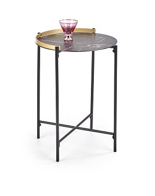 Konferenčný stolík Linux 45x60cm - Čierna/Zlatá