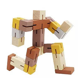 Dřevěný auto-robot hnědý