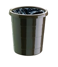 Polypropylenový recyklační odpadkový koš - Hnědá