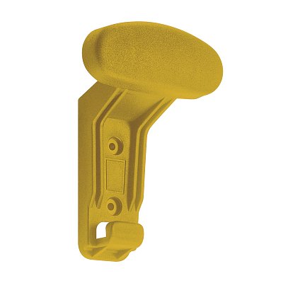 Oválný nástěnný věšák na oděvy - 1 ks - Žlutá