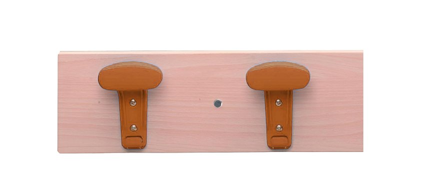 Dvoumístný nástěnný věšák na oděvy - Oranžová