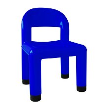Dětská plastová židlička S18 - v. 26 až 31 cm - Modrá