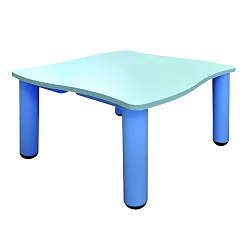 Stůl čtvercového tvaru pro 4 osoby - v. 46 až 52 cm - Modrá