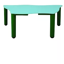 Stůl lichoběžníkového tvaru pro 5 osob - v. 46 až 52 cm - Modrá