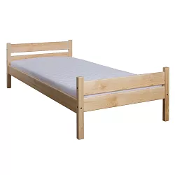 Postel z masivní borovice, jednolůžko 80x200cm - Borovice
