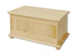 Truhla z masívnej borovice 86x45x48cm - Sivá