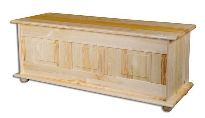Truhla z masívnej borovice 125x45x48cm - Borovica