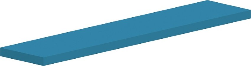Polica rovná 120x25x3, 6cm - Marmara blue