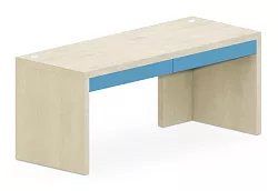 Stôl so zásuvkami 180x70cm - Chilli red