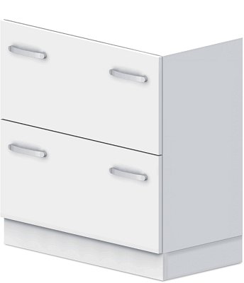 Skriňa policová, registratúry 80x42x82, 5cm - Biela