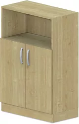 Skriňa policová, dvierka/niky 80x42x117, 5cm - Sivá