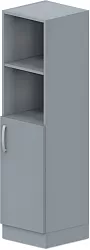 Skriňa policová, dvierka/niky 40x42x152, 5cm - Sivá