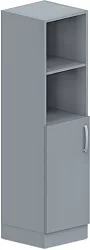 Skriňa policová, dvierka/niky 40x42x152, 5cm - Sivá