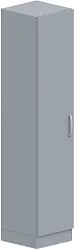 Skriňa policová, dvierka 40x42x187, 5cm - Sivá