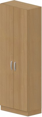 Skriňa policová, dvierka 80x42x223cm - Biela