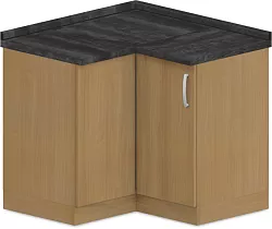 Spodná skrinka rohová 100x100x90cm - Sivá