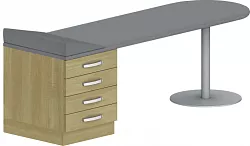 Vyšetrovacie lehátko 195x60x60cm - Šedá