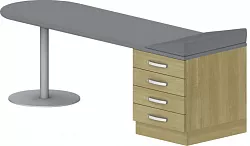 Vyšetrovacie lehátko 195x60x60cm - Šedá