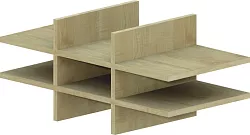 Policová vložka do skrine 76,3x37x33,3cm - Sivá