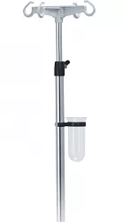 Infúzny stojan s plastovými háčikmi, chrómovaný