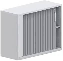 Stolová skriňa s roletou 100x42x75cm - Sivá