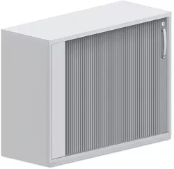 Stolová skriňa s roletou 120x42x75cm - Sivá