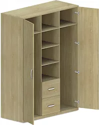 Dvojitá šatníková skriňa 150x62x205cm - Dub Lindberg