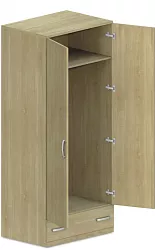 Šatníková skriňa so zásuvkou 90x62x205cm - Dub Lindberg