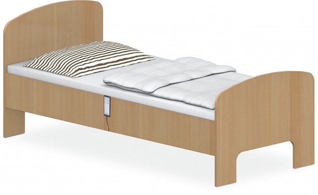 Lôžko 90x200x42/74cm - Buk biely