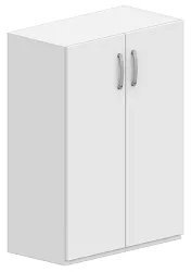 Skriňa policová, dvierka 80x42x110cm - Sivá