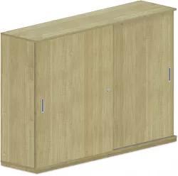 Skriňa s posuvnými dverami 160x40x110cm - Sivá