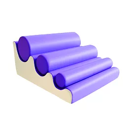 Motorická hračka - Valcová vlna - Základňa s tromi valcami rôznych priemerov