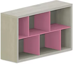 Policová skrinka 120x35x75cm - Chilli red