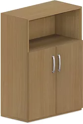 Skriňa policová, dvierka/nika 80x42x110cm - Sivá