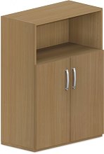 Skriňa policová, dvierka/nika 80x42x110cm - Biela