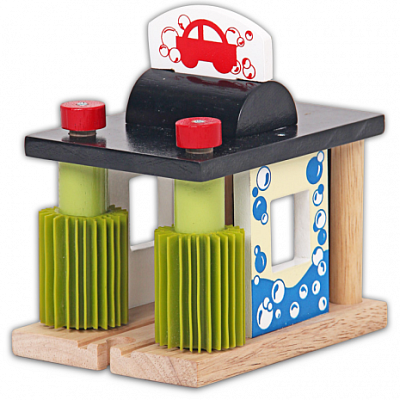 Drevená umývačka áut