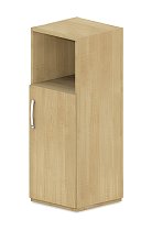 Skriňa policová, dvierka/niky 40x42x145cm - Biela