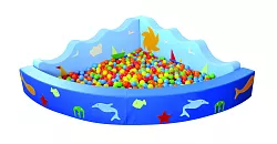 Rohový morský bazén so spodnou podložkou