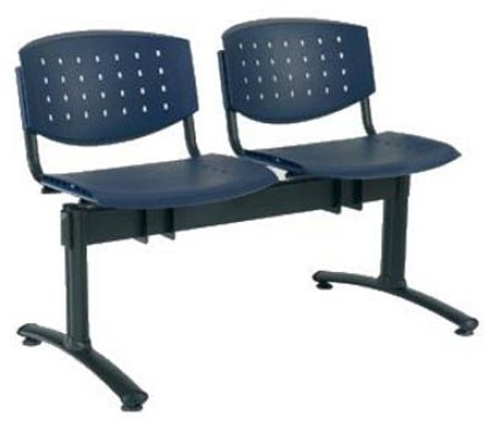 Dvojmiestna plastová lavica - 1122 PN LAYER - Červená