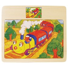Drevené puzzle - Vláčik (12 dielikov)