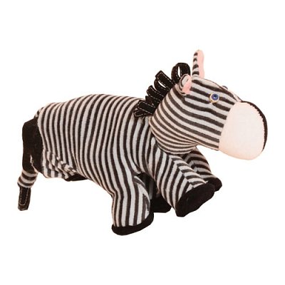 Maňuška plyšová 18 cm - Zebra veselá