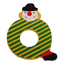 Drevené písmenko Q (7,2 cm)