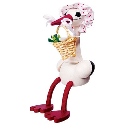 Figúrka na pružinke - Bocian