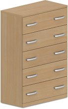 Komoda zásuvková 80x40x145cm - Javor